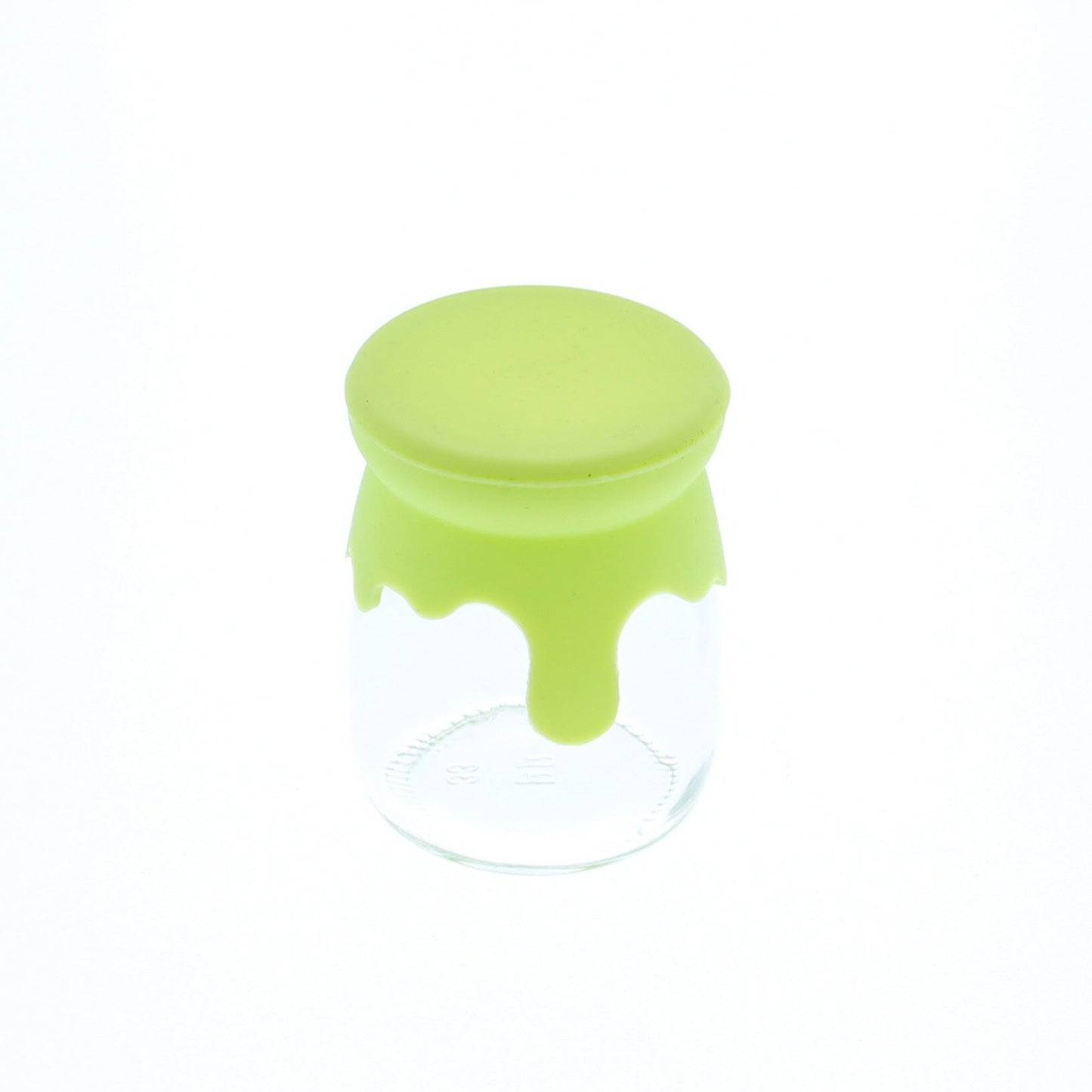Yoghurtpotje met siliconen deksel groen