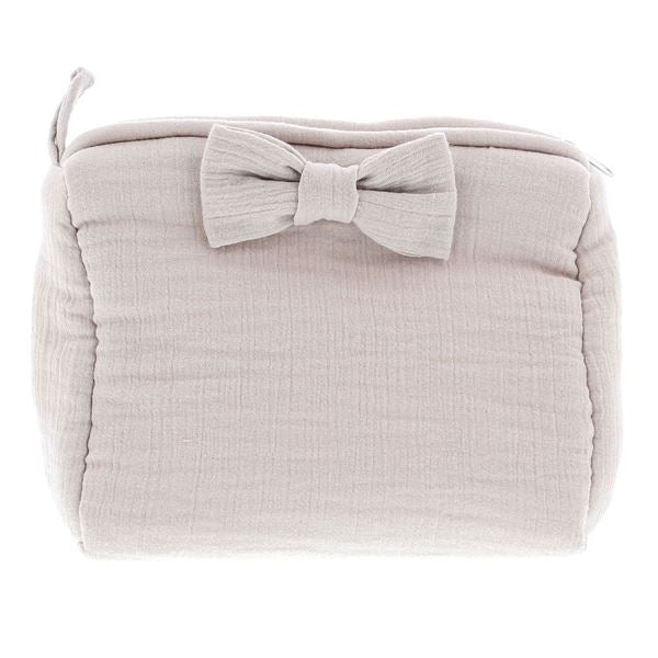 Tetra toilettasje met stik beige grijs