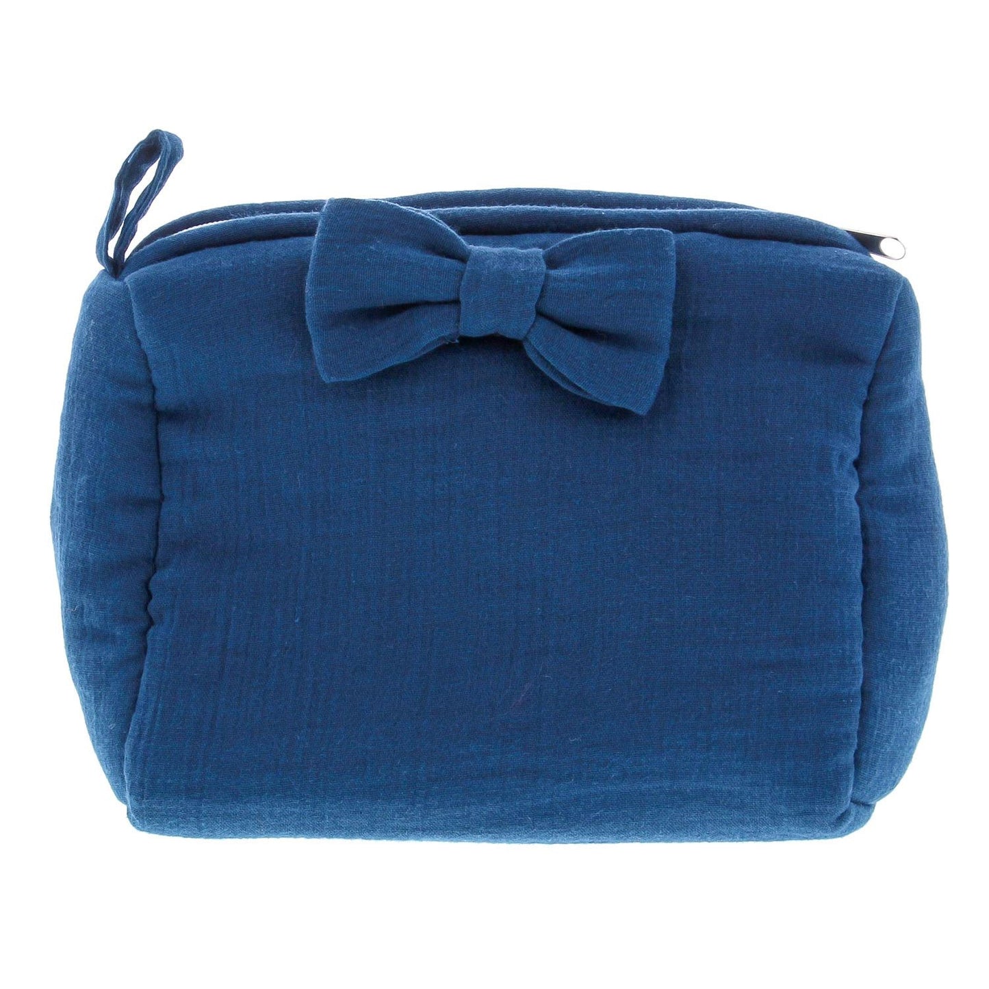 Tetra toilettasje met stik beige donker blauw