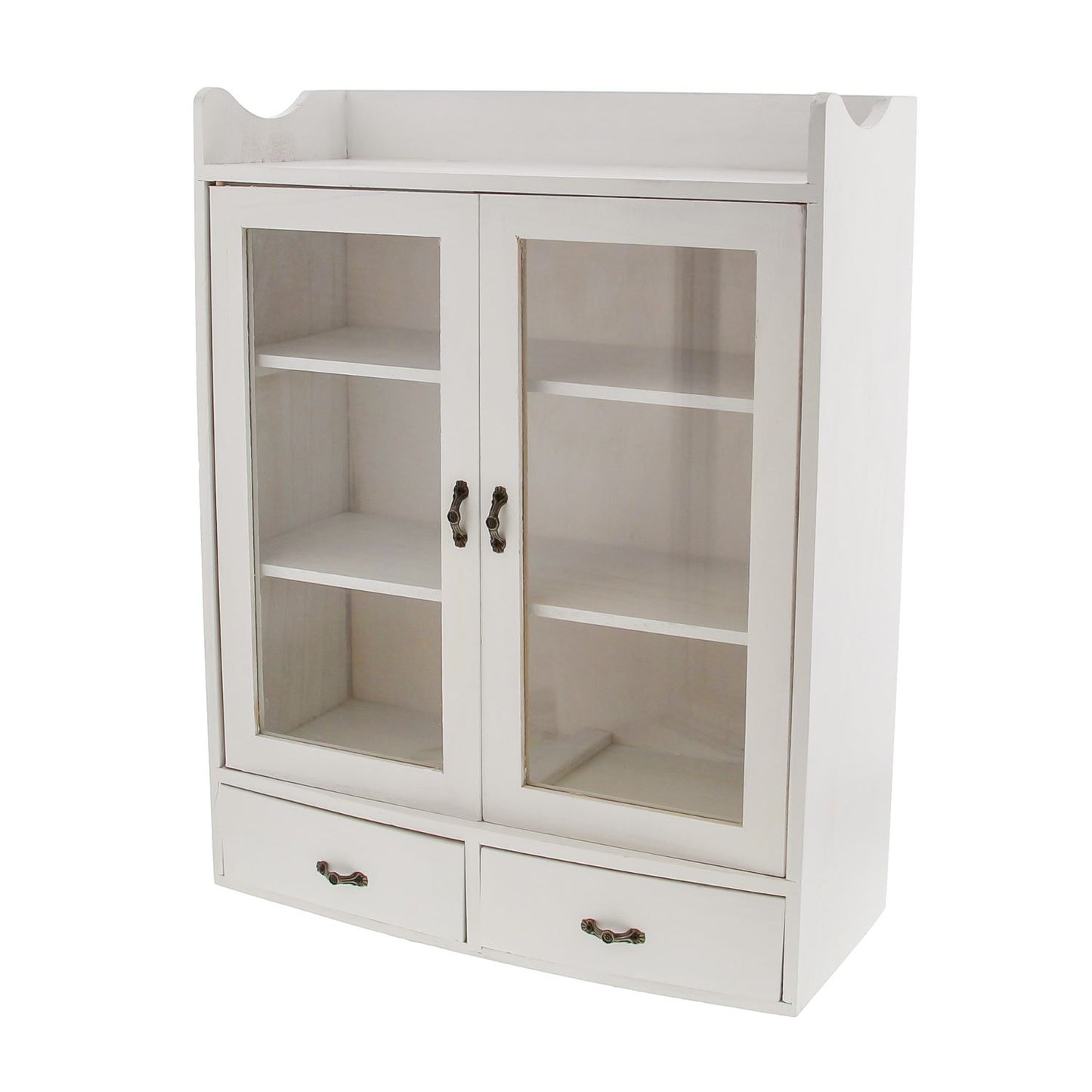 Kleerkast met 2 laden wit