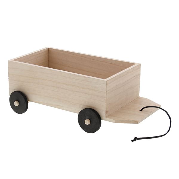 Trekkar zwarte wielen 22.5 x 12.5cm