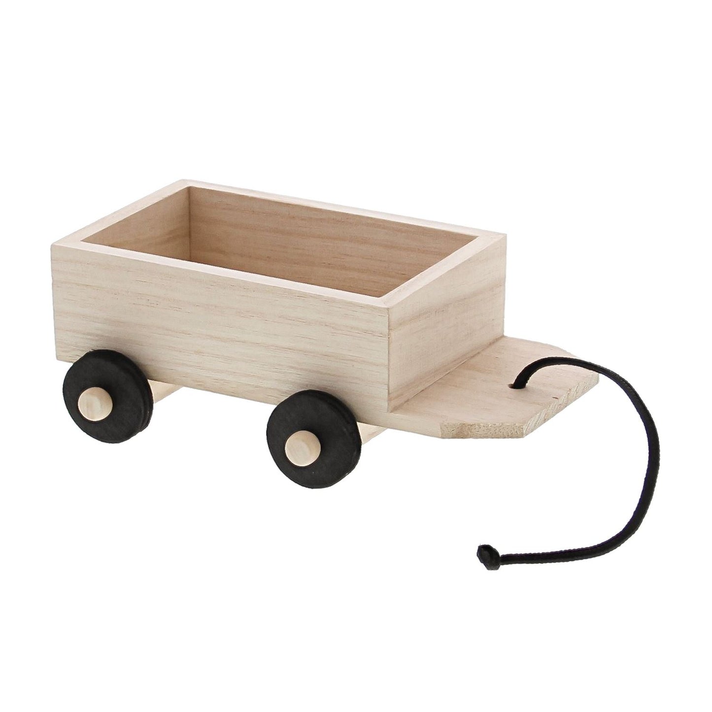 Trekkar zwarte wielen 10.5 x 6.5cm