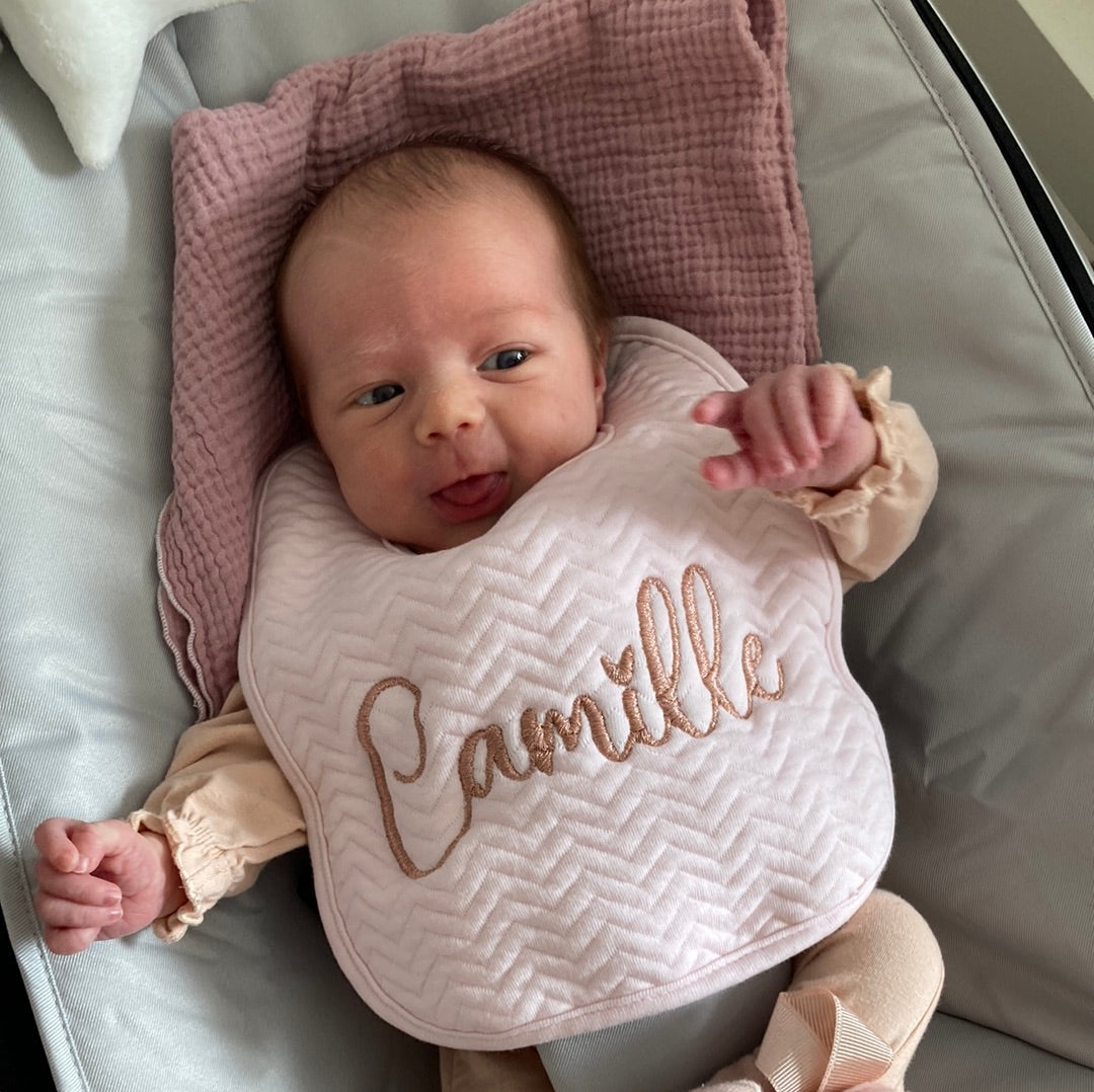 Slabbetje Chevron Light Pink