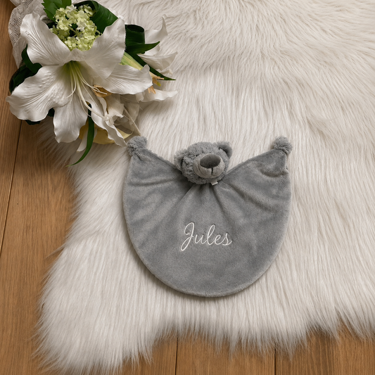 Happy Horse Bear Bella met naam | Gepersonaliseerde met naam | Misty grey