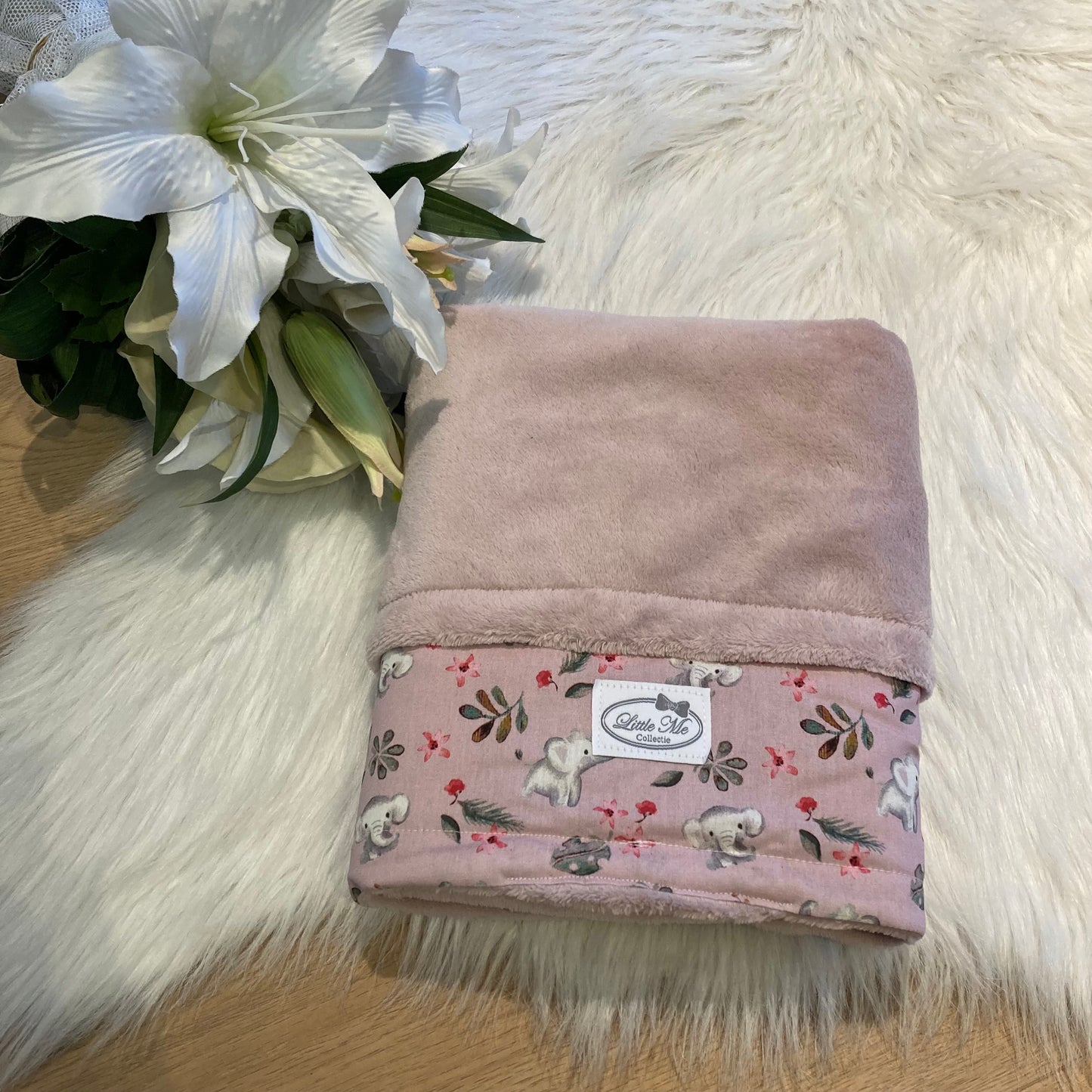 Winterdeken Elefant oud roze