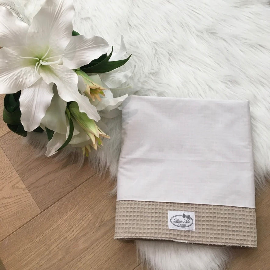 Warm Wafel Lakentje met naam | Gepersonaliseerde | Warm sand