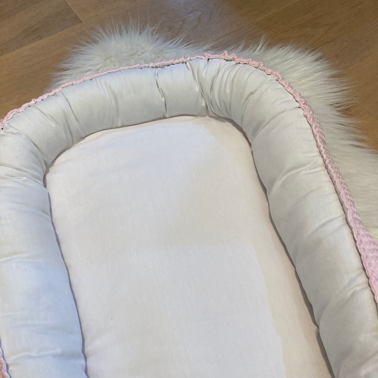 Babynestje Wafel lichtroze