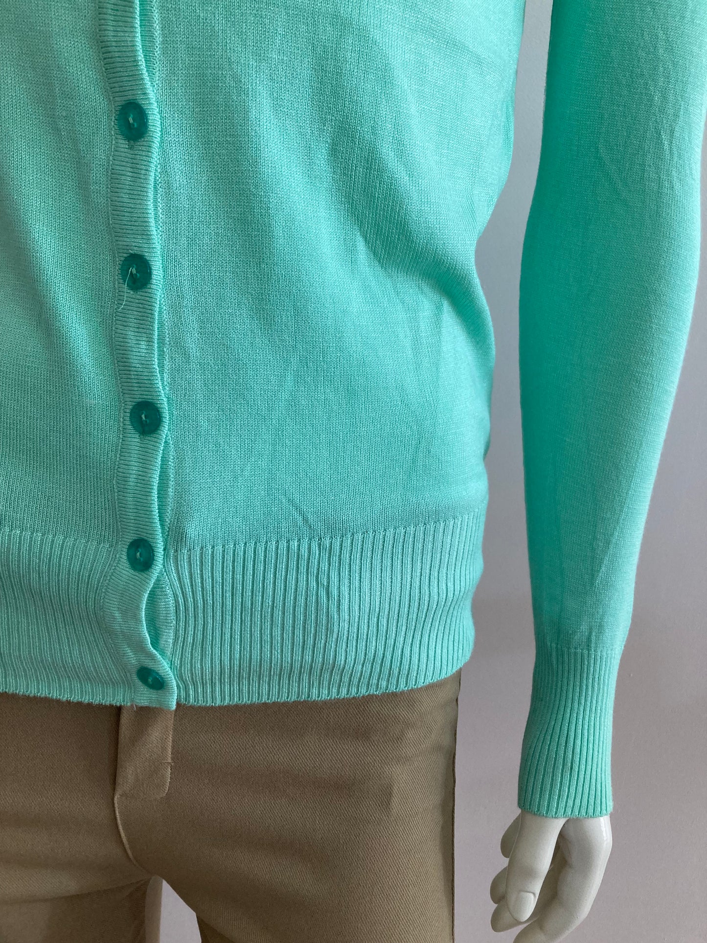Very stretchy and very soft mint knit cardigan