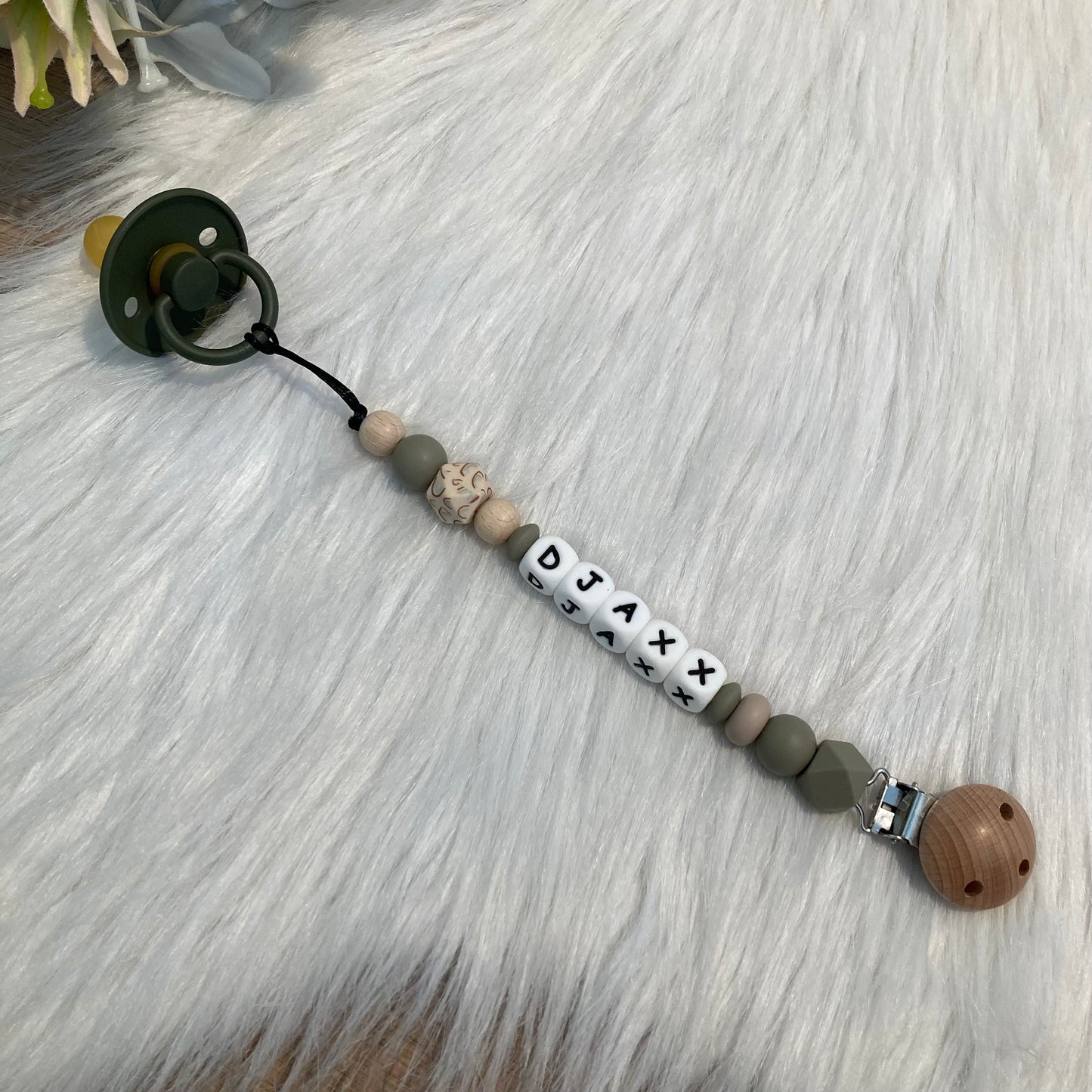 Speenkoord kaki tinten