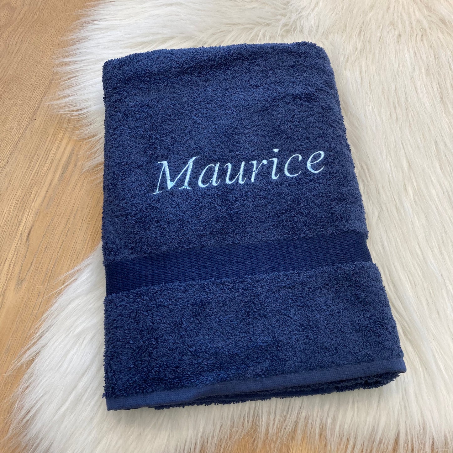 Handdoek marine blauw