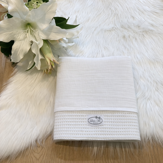 Warm Wafel Zomerdekentje met naam | Gepersonaliseerde | Soft Cloud