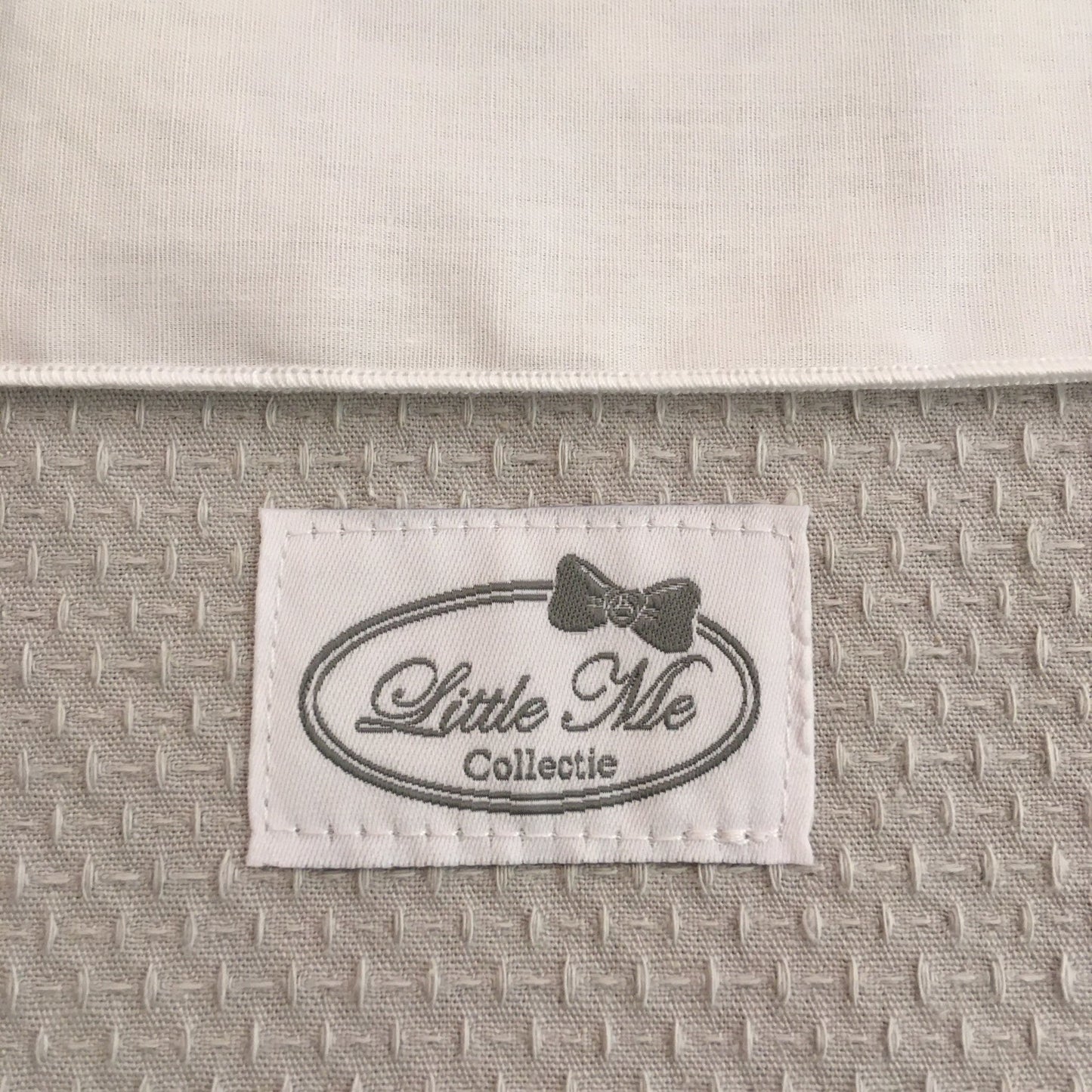 Laken jacquard streepjes licht grijs