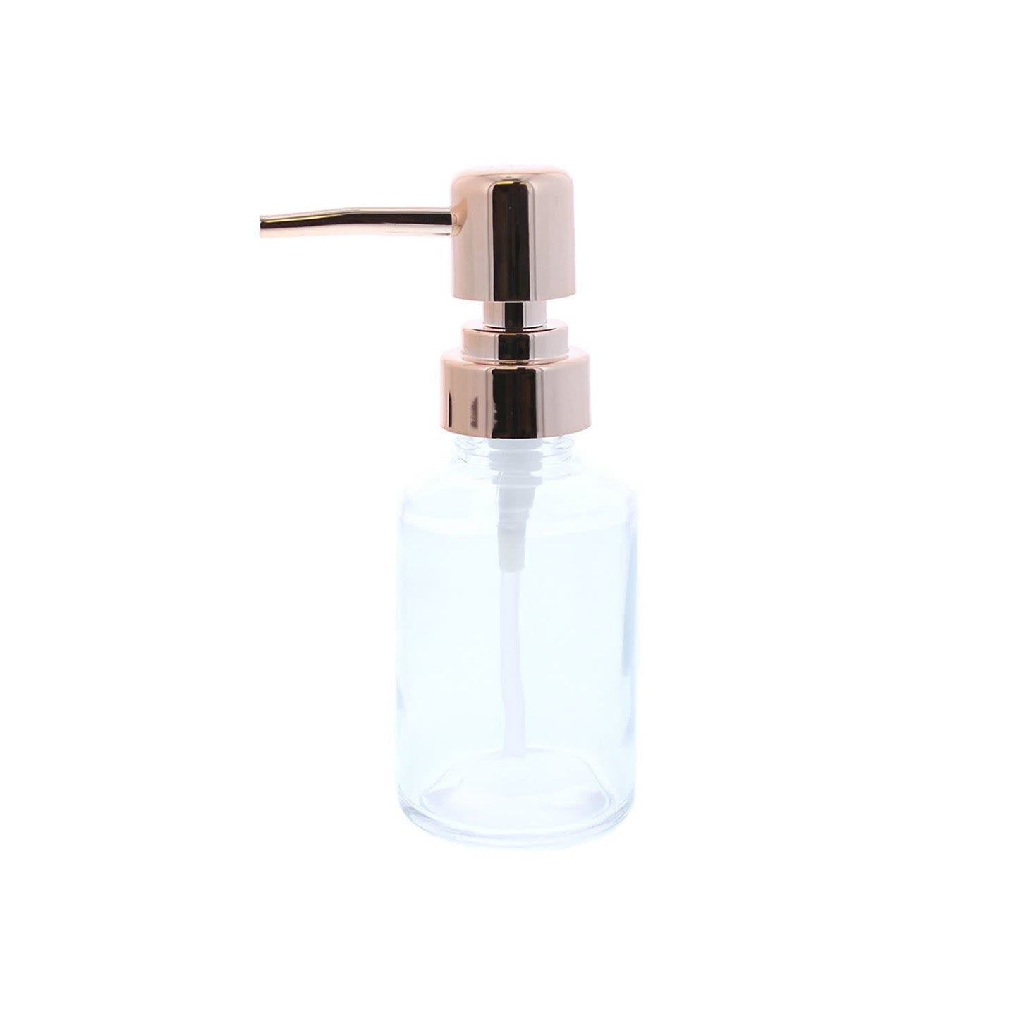 Flesje rond met pomp koper