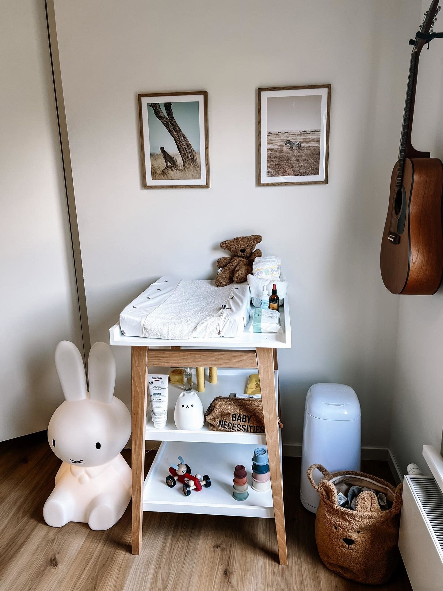 Luiertafel star wit/naturel