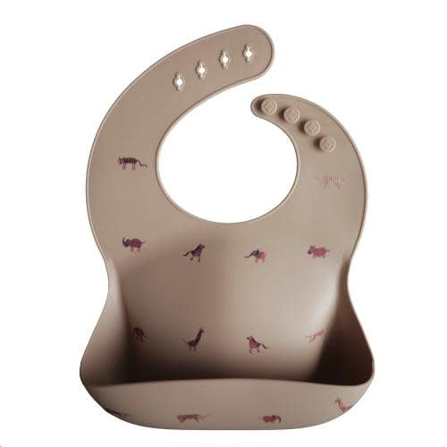 Mushie - Silicone Slab Pattern Brown Safari