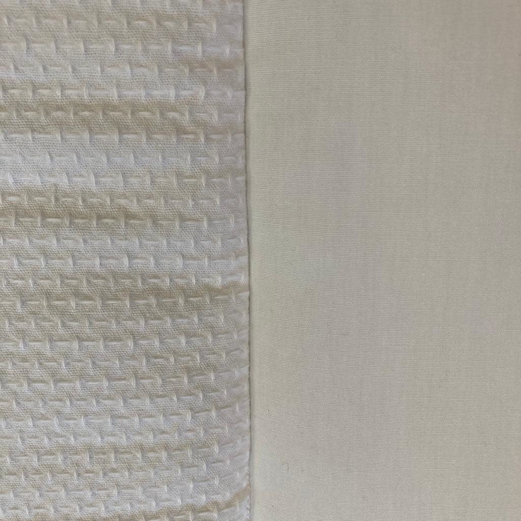 Parklegger Jacquard streepje lichtgrijs/wit