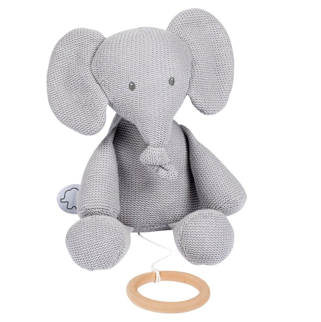 Tembo muziektrekker tricot grijs 32cm
