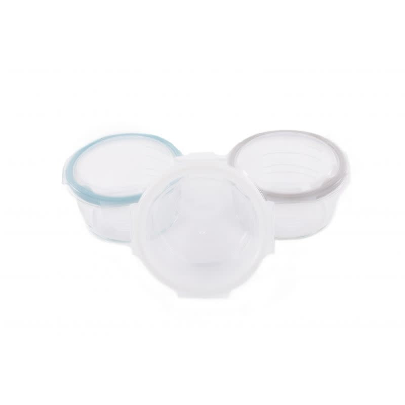 B-Bowls Glass Wit-Grijs-blauw 360ml (3stuks)