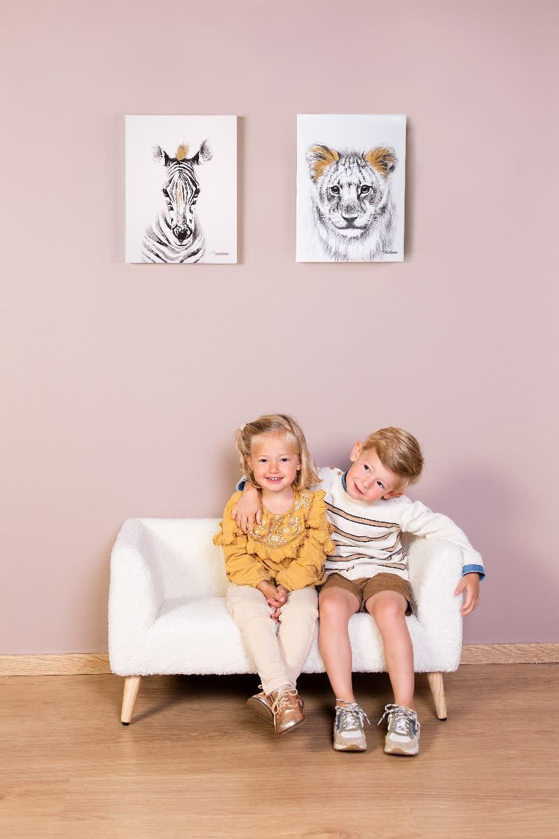 Kinderbankje - Teddy - Ecru