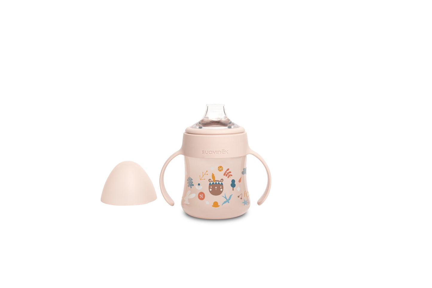 Suavinex - Feeding - Forest - Bottle Handles -Non Spill Spout 150ml - Pink