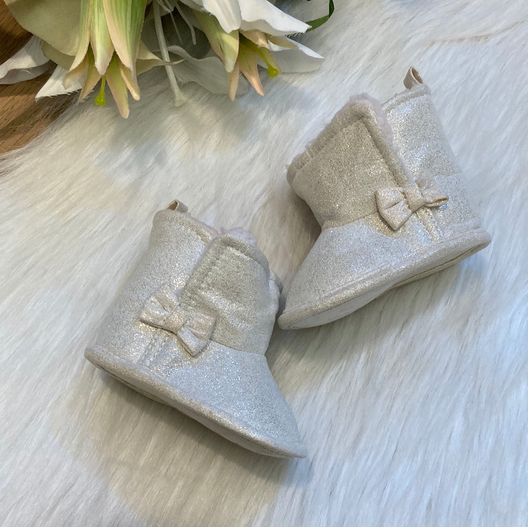 Glitter slofjes met strikje
