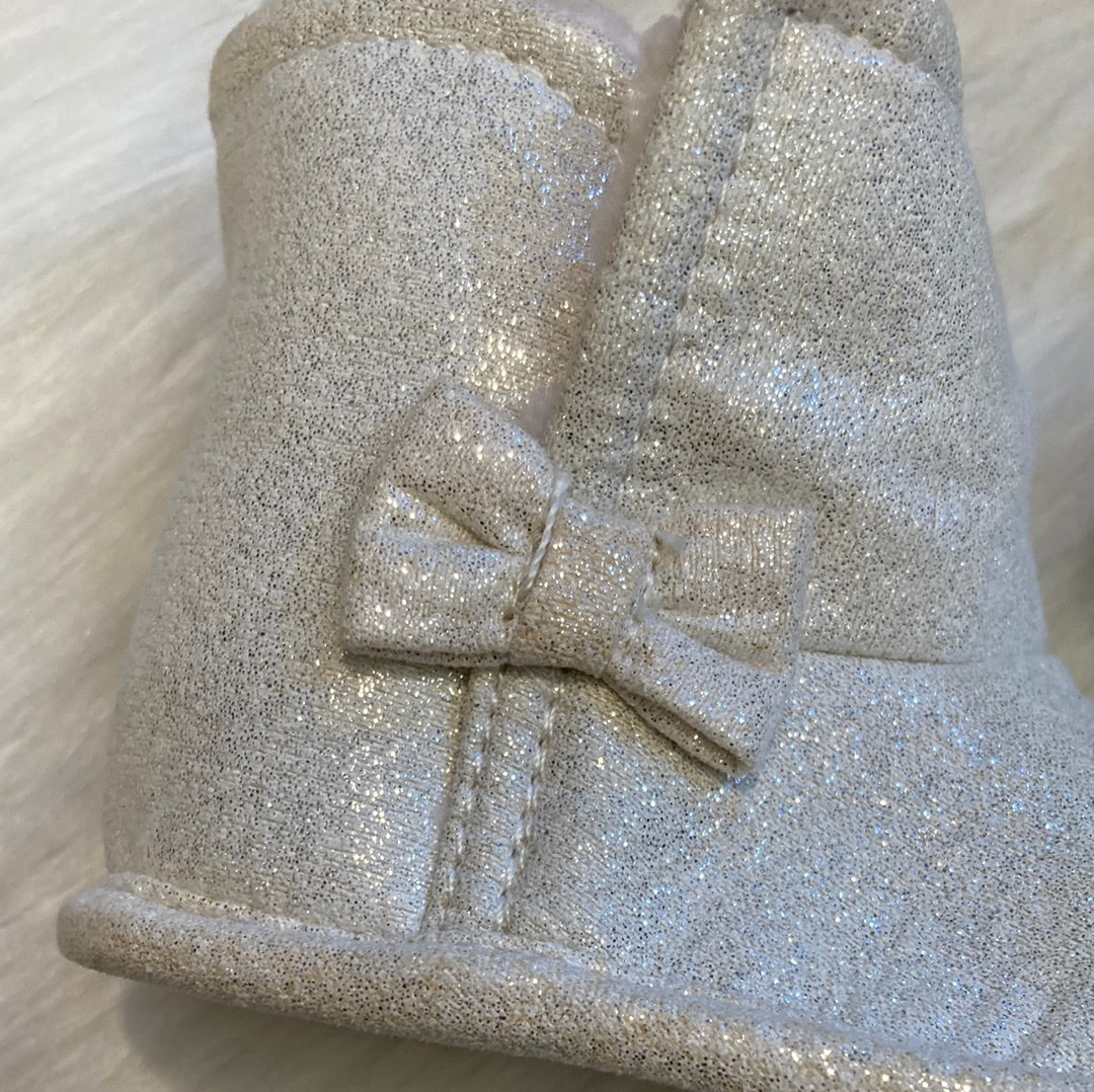 Glitter slofjes met strikje