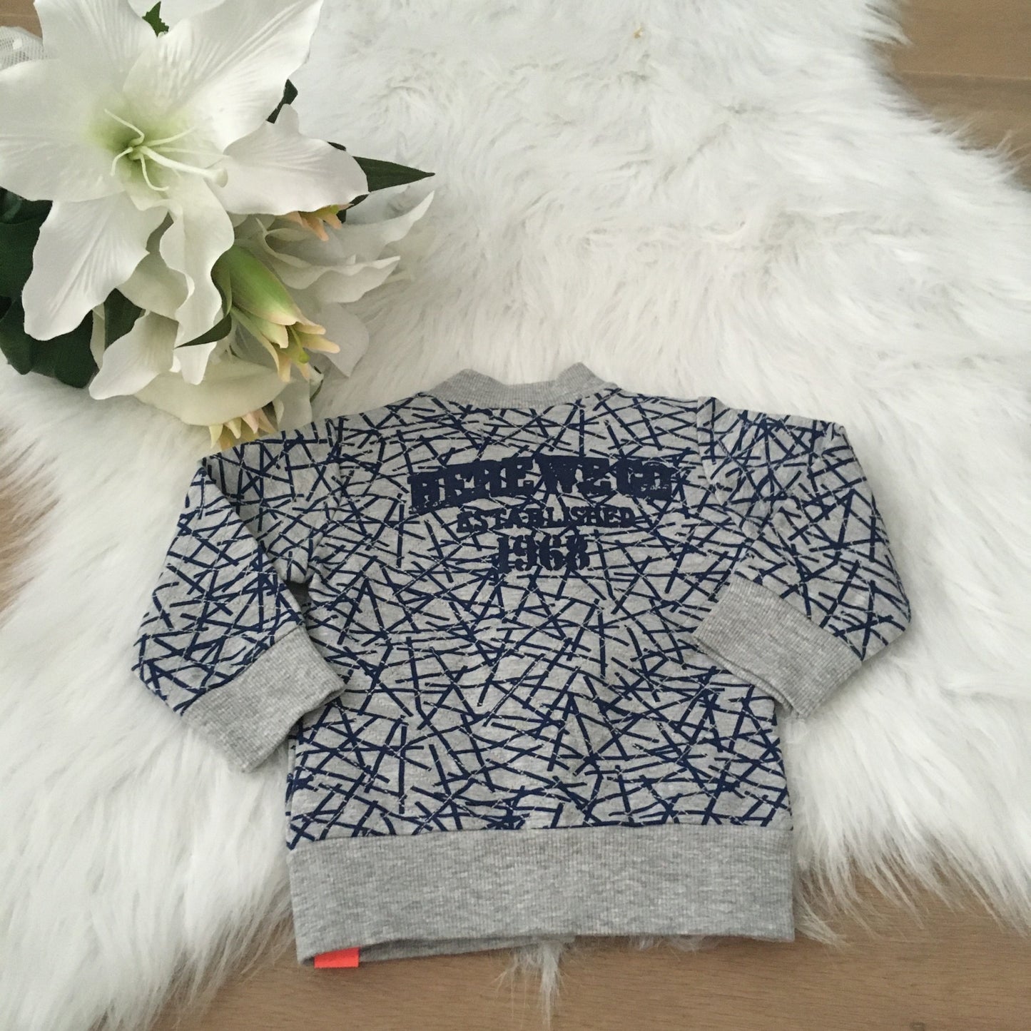 Cardigan light grey koraal