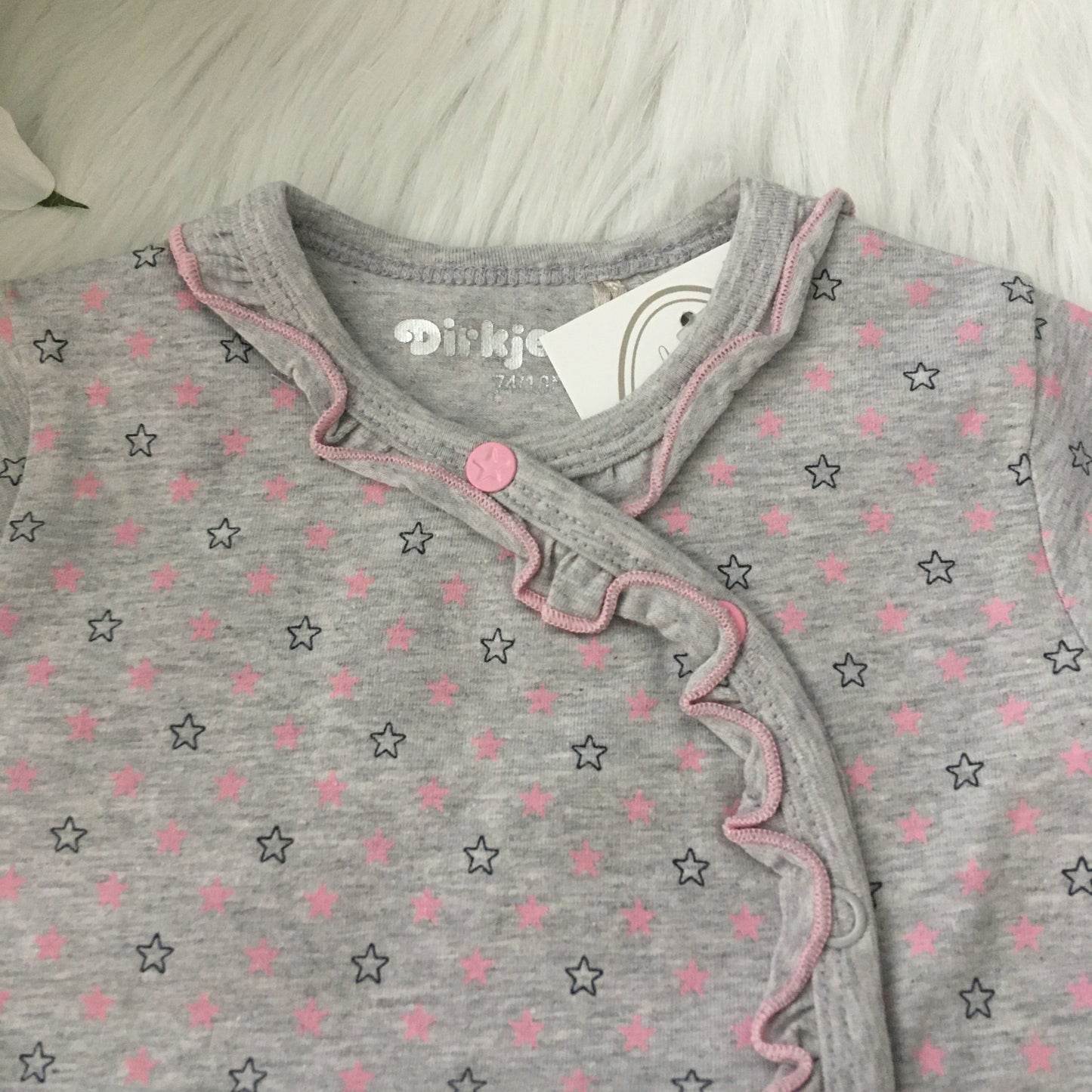 Hello funny bunny tshirt l.s. stars