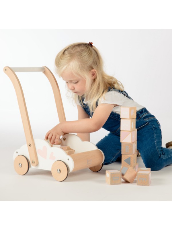 Educatieve Blokkenkar roze