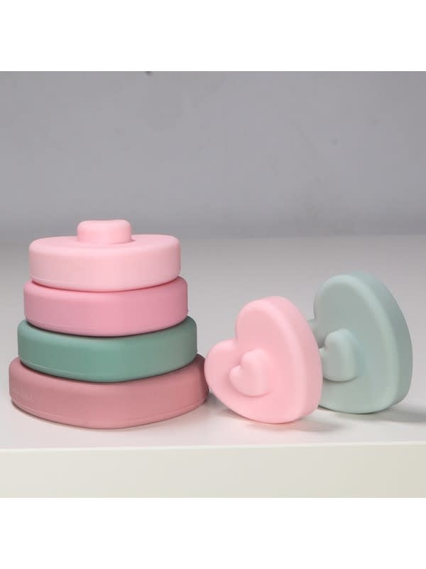 Label Label - Stacking Toy - Heart - Pink