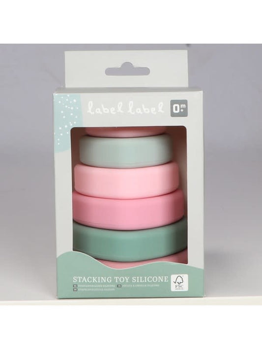 Label Label - Stacking Toy - Heart - Pink