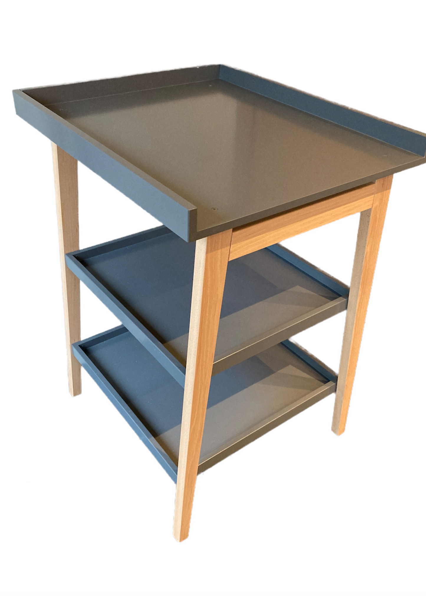 Luiertafel star antraciet/naturel