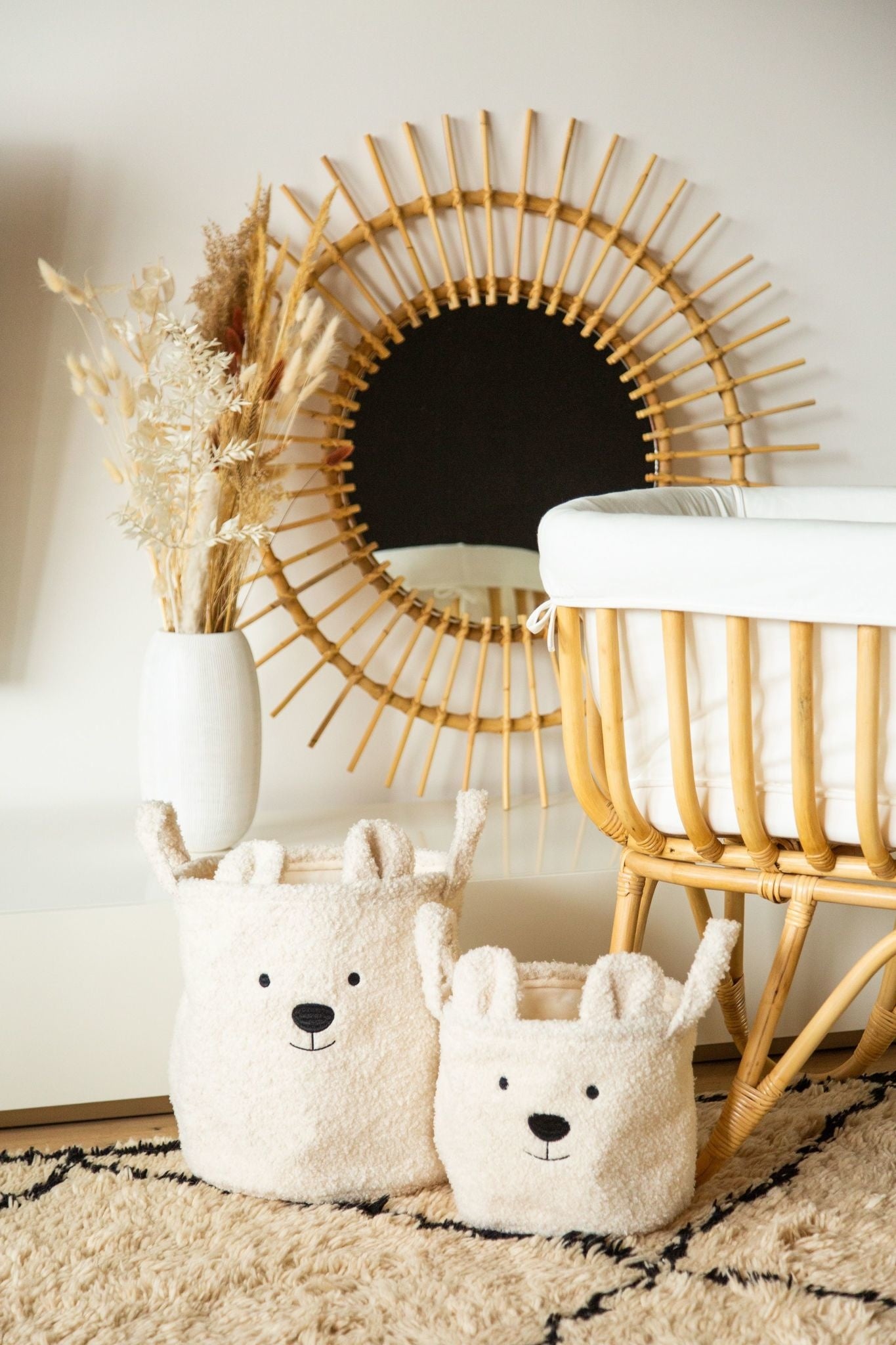 Opbergmand - 30x30x30 Cm - Teddy - Ecru