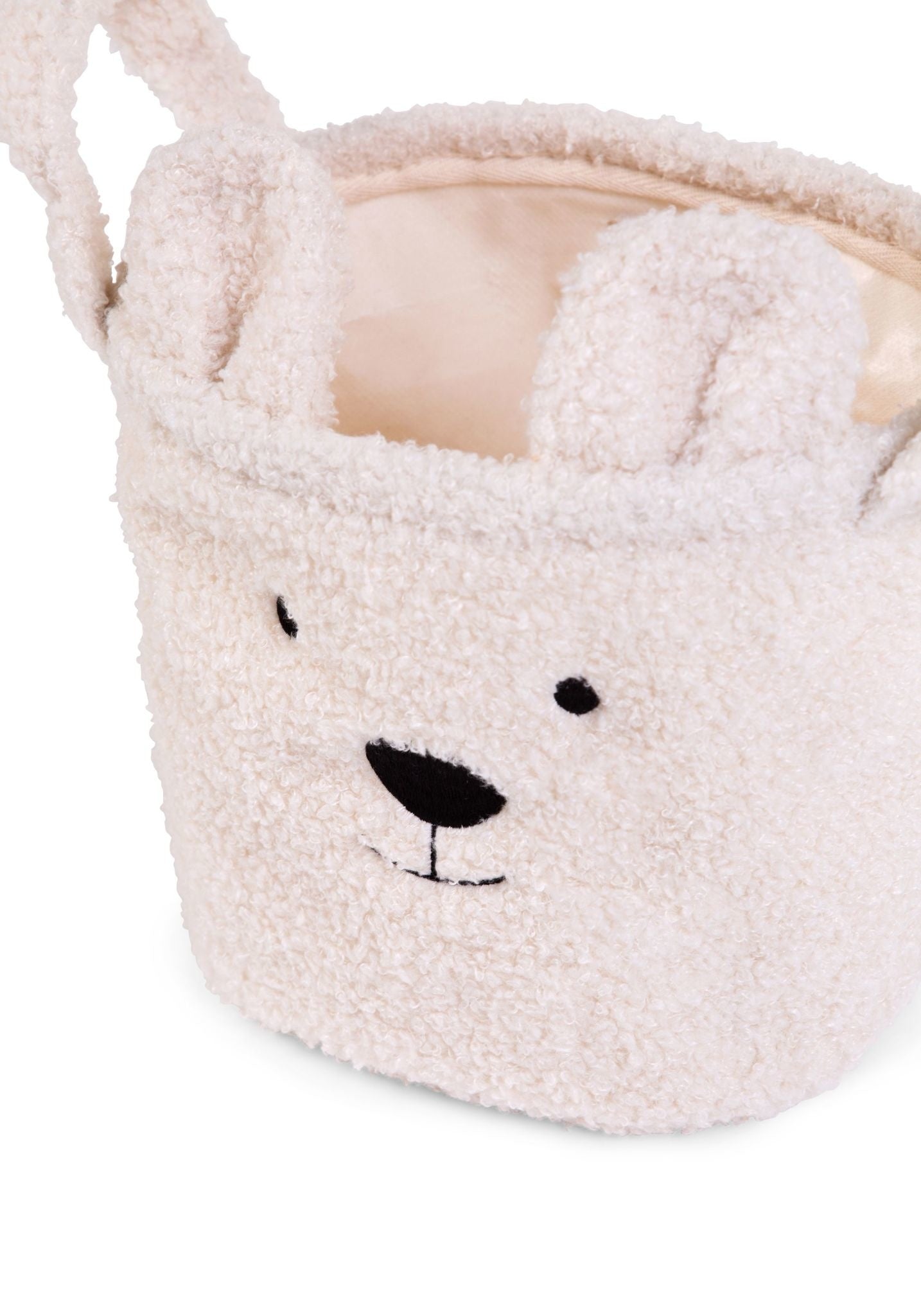 Opbergmand - 25x20x20 Cm - Teddy - Ecru