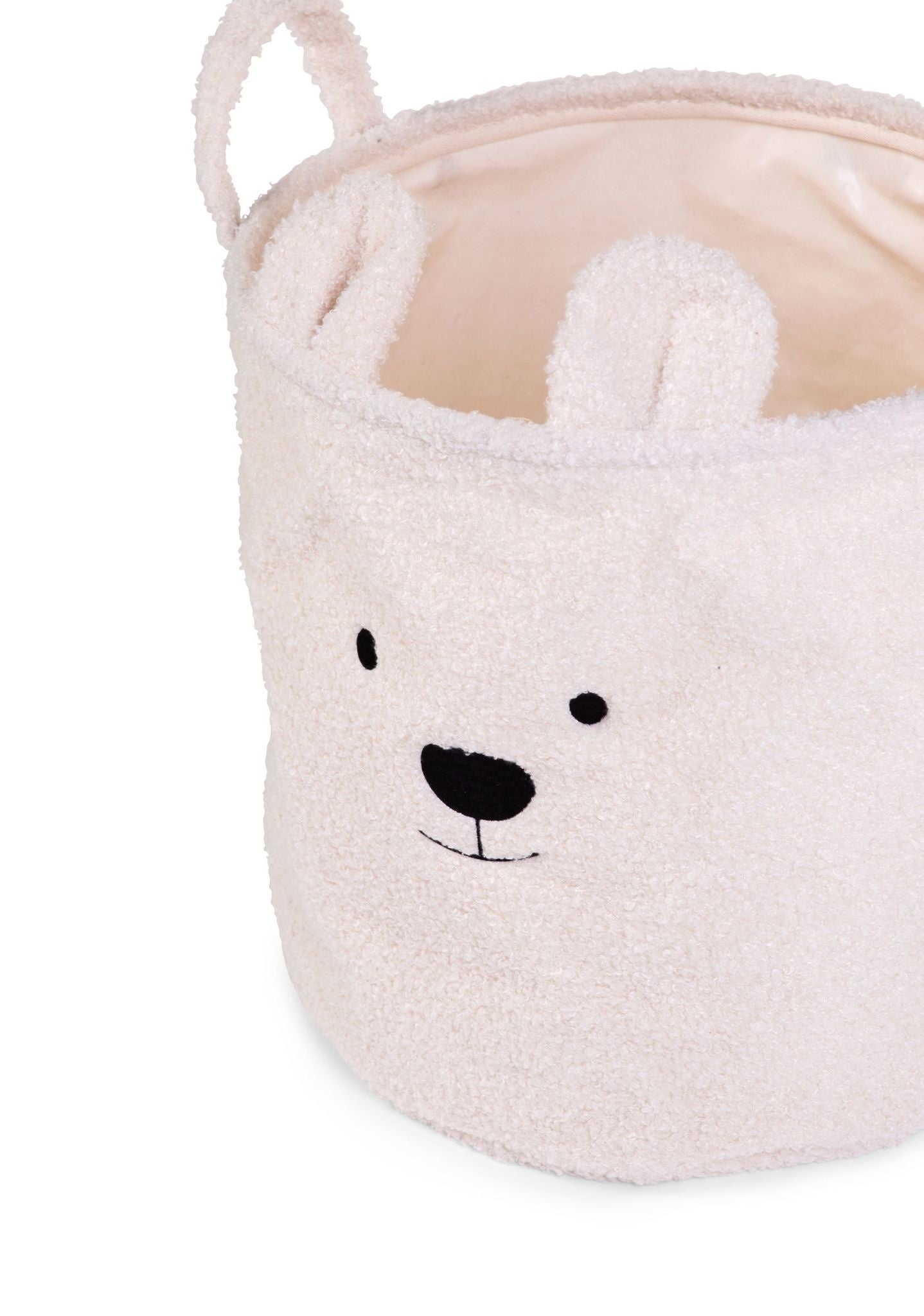 Opbergmand - 30x30x30 Cm - Teddy - Ecru