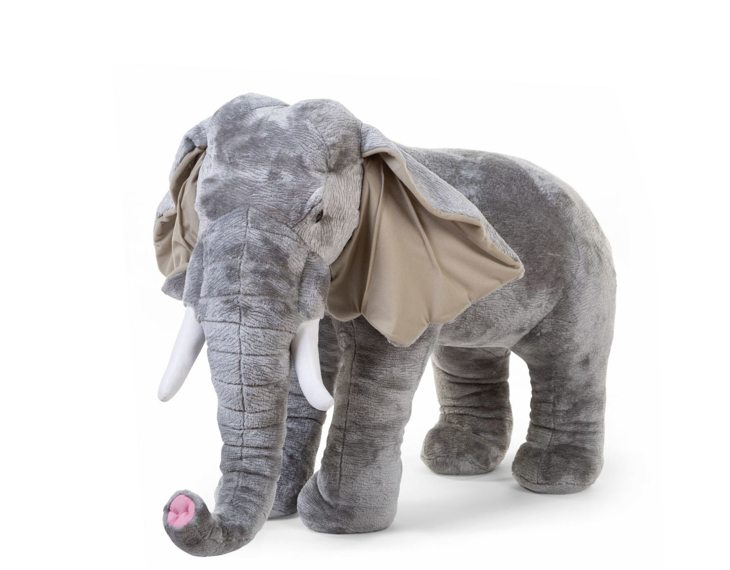 Staande Olifant Knuffel - 90x50x75 Cm - Grijs