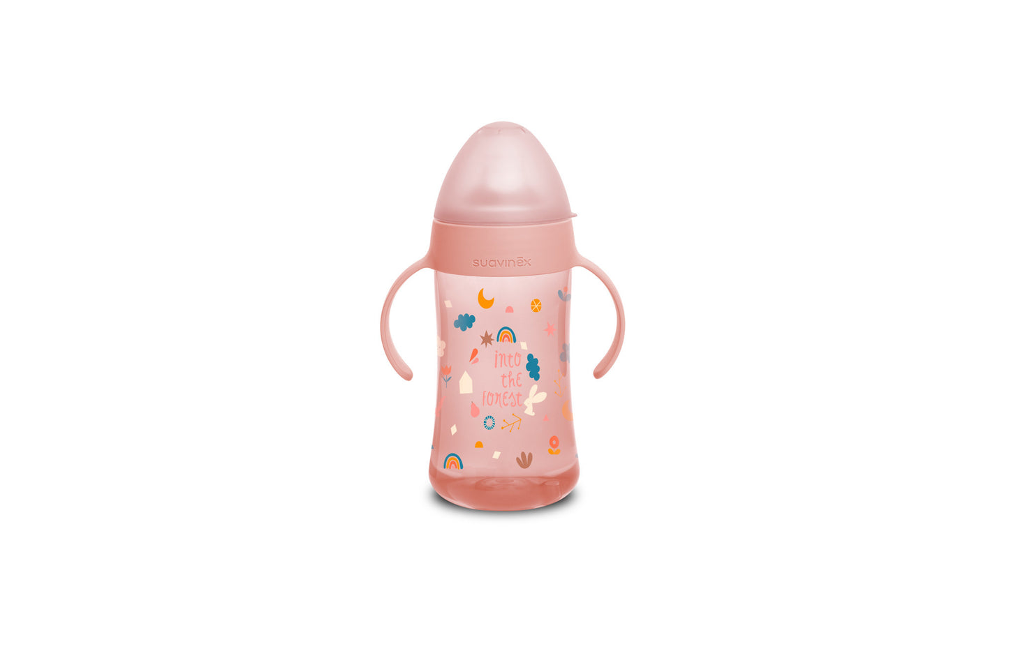 Suavinex - Feeding - Forest - Bottle Handles -Non Spill Spout 270ml - Pink
