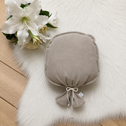 Soft Suede Ballon met naam | Gepersonaliseerde | Warm Sand