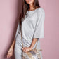 T-shirt dress with shiny coating Grey