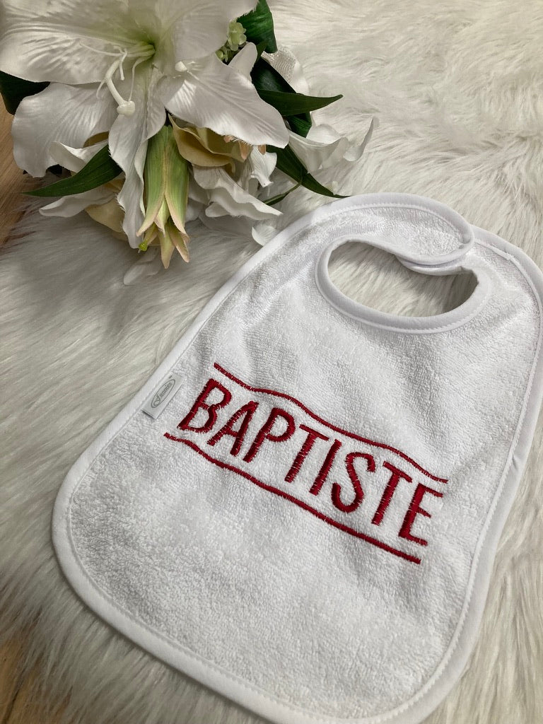 Slab met naam | Gepersonaliseerde baby slab katoen | Soft Cloud