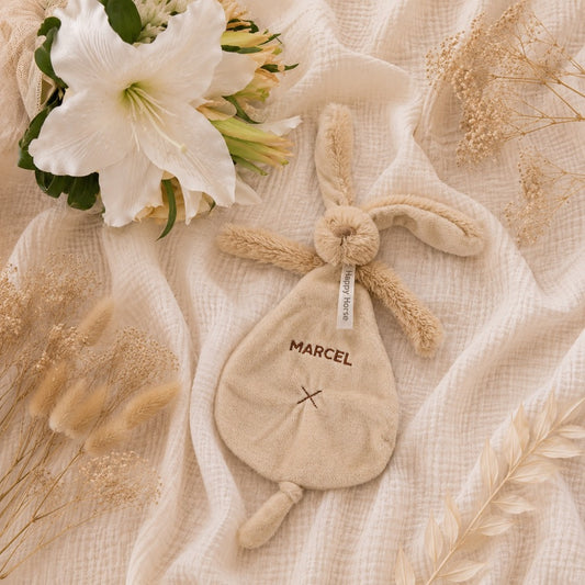 Rabbit Richie Tuttle met naam | Gepersonaliseerde met naam | beige