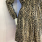 Python print dress crossed at the bust with elastic at the waist