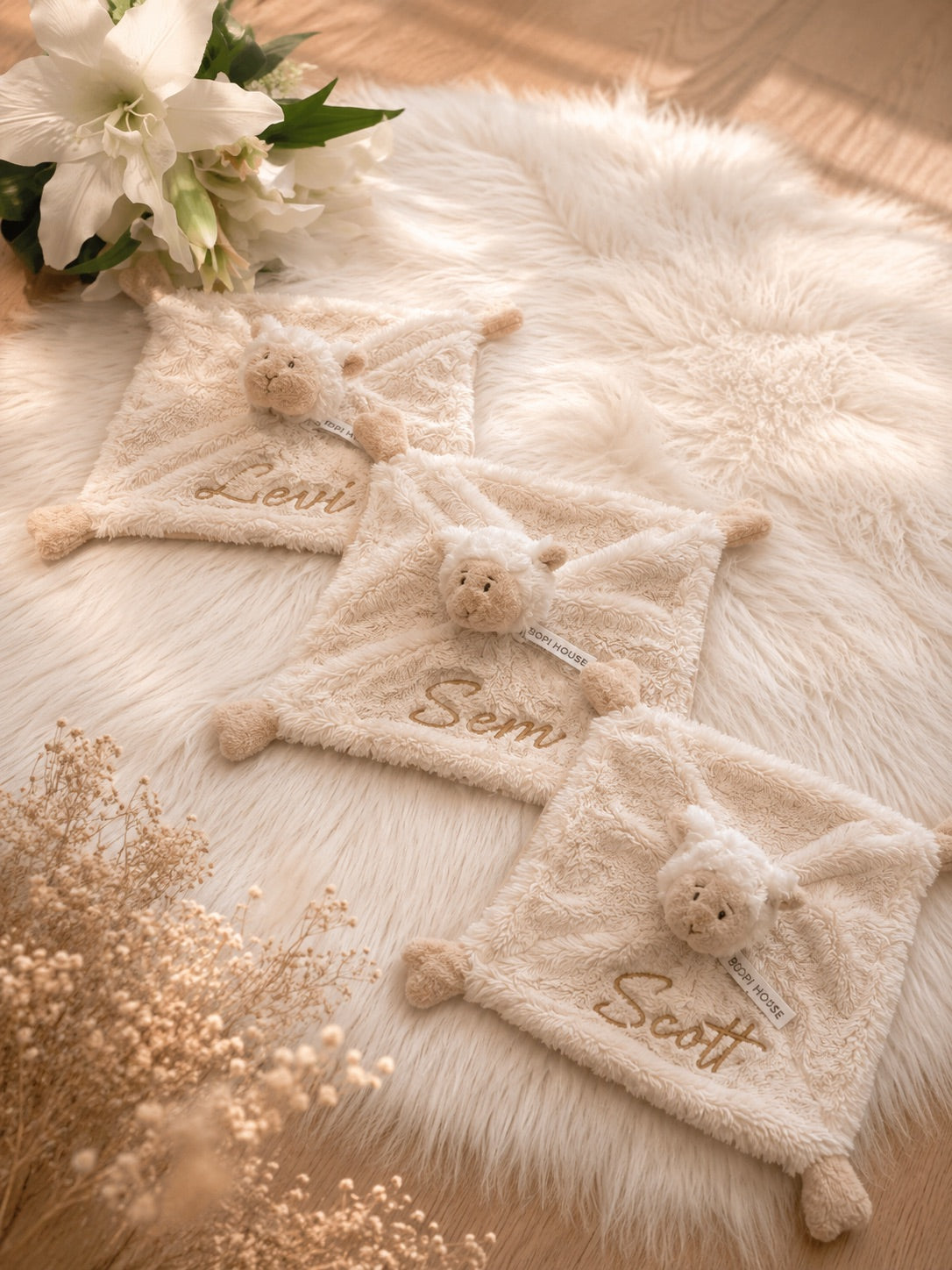 Lammy Tuttle met naam | Gepersonaliseerde | wit beige