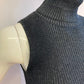 Black turtleneck cropped sleeveless sweater