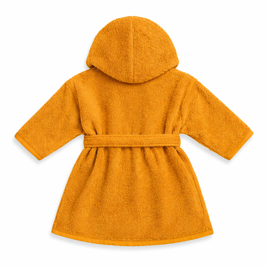 Baby badjas met naam | Gepersonaliseerde | golden ocher