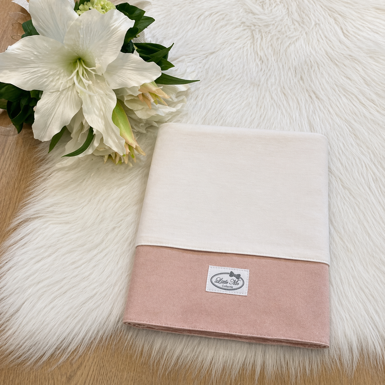 Soft Suede Lakentje met naam | Gepersonaliseerde | Baby Pink