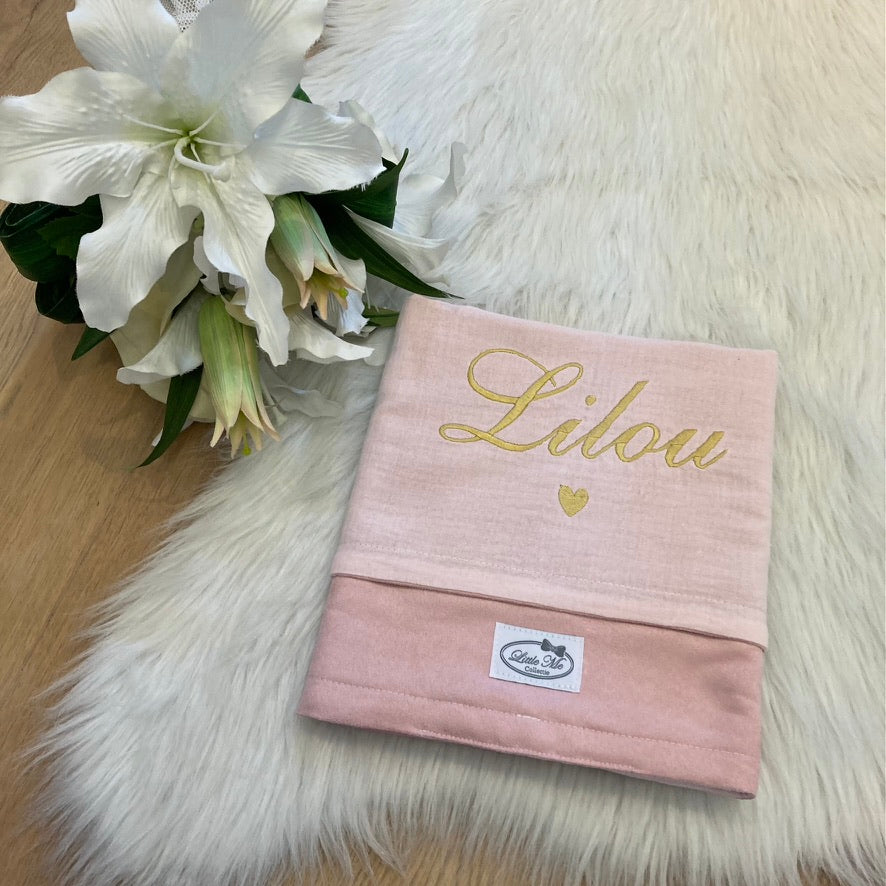 Soft Suéde Zomerdekentje met naam | Gepersonaliseerde | Vintage Rose