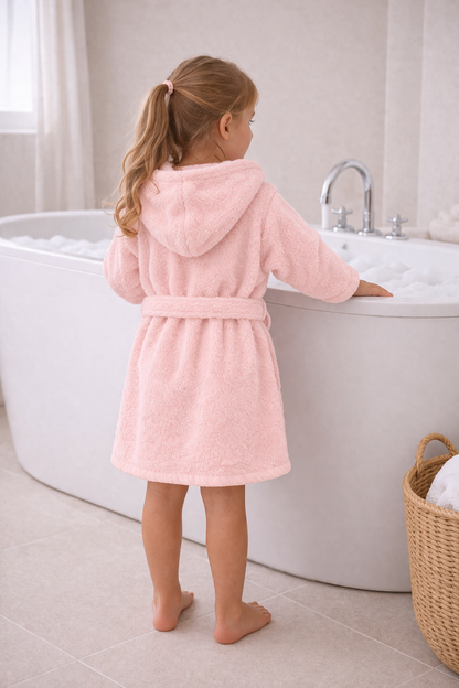 Baby badjas met naam | Gepersonaliseerde | Powder blush