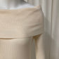 Off Shoulder Sweater Dress cream