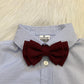 Bodyhemdje met bordeaux strik
